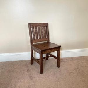 Child Chair (1 or 2 Chairs) 14-in seat H - Espresso - Solid Wood - Heirloom Quality Grandchild Gift for Kid - Small Wood Chair - Made in USA
