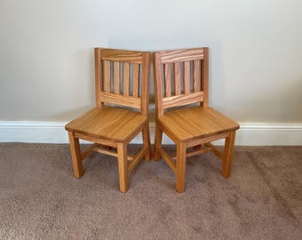 Child Chairs 12-in Seat H - no VOCs, Solvent free - Set of 2 - Natural Ingredients