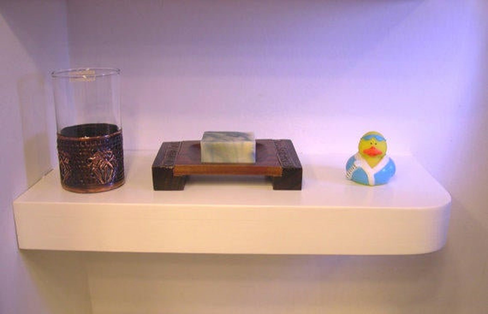 Floating Corner Wall Shelf White 13/4 in Thick 157/8 Etsy