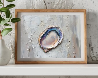 Classic Oyster- Printable Art | Ocean | Sea | Beach | Pastel | Rainbow | Fish | Seaside | Hamptons | Gulf | Colorful | Nautical | Modern