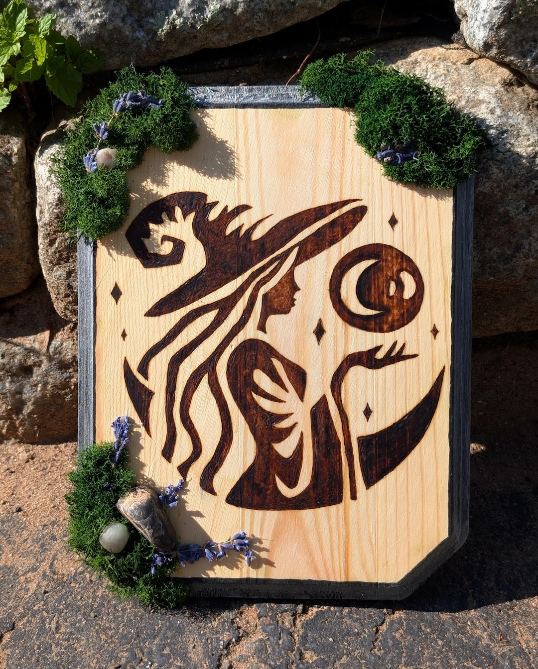Witch Wood Art, Green Witch, Wood Burned Art, Witchy - Etsy