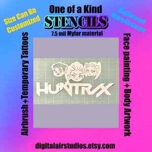 Huntrix  Precision Cut Stencils for - Tattoo- Airbrush