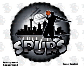 Digital Airbrush -  Basketball - Spurs- Design for DTF, sublimation ,inkjet printing