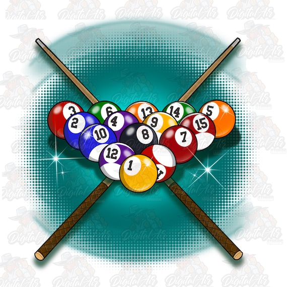 Digital Airbrush - Pool Table Design for DTF, sublimation ,inkjet printing