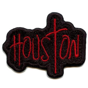 Iconic Houston Script Patch Graffiti Murral Art Embroidered Iron On GA3