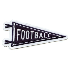 Football Pennant Flag Patch Sports Fan Pride Embroidered Iron On CF6