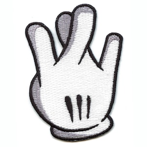Westside California Glove Patch Hand Fingers Embroidered Iron On BA7