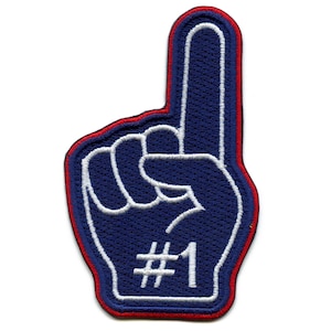 1 Houston Fan Foam Finger Patch Texas Football Team Embroidered Iron On CH6