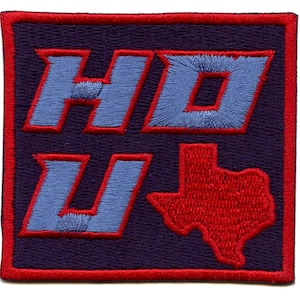 Hou Texas State Box Patch Texas Football Team Embroidered Iron On CE7