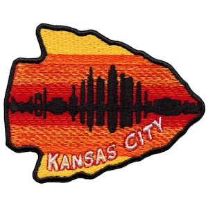Kansas City Arrow Patch Travel Skyline View Embroidered Iron on AH4