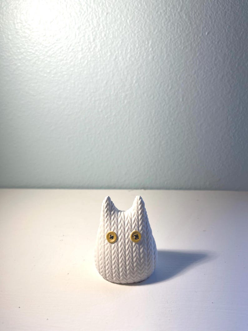 Japanese Forest Spirit | Hand Painted Crochet | Desk Decor | Ghibli Fans Gift | Set of three image 11