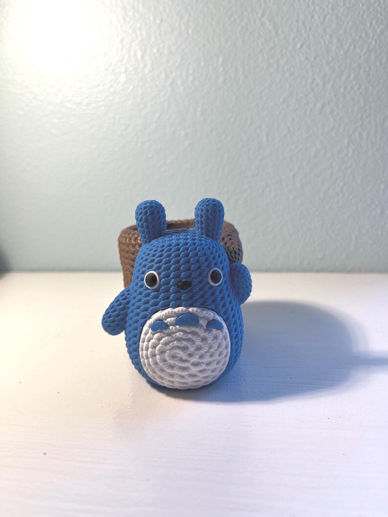 Japanese Forest Spirit | Hand Painted Crochet | Desk Decor | Ghibli Fans Gift | Set of three image 10