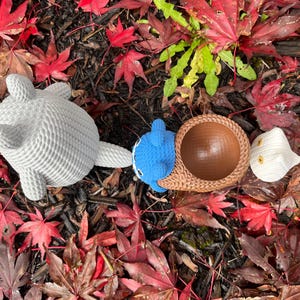 Japanese Forest Spirit | Hand Painted Crochet | Desk Decor | Ghibli Fans Gift | Set of three image 4