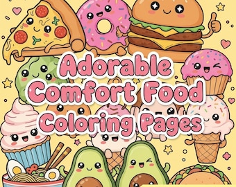 Cute Food Coloring Pages, Cute Snacks Coloring, Cute Food And Drinks, Kawaii Food Coloring Pages, Kawaii Coloring, Fun Food Coloring Pages