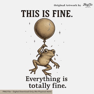 Funny Frog PNG | Cute Cartoon Frog Clipart | Silly Amphibian Digital Download | Funny Animal Art for Sublimation, Stickers, T-Shirts