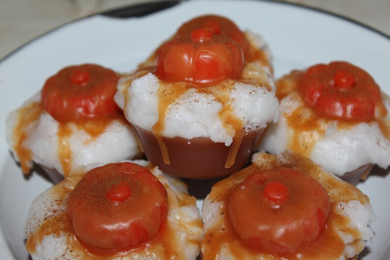 Bowl Fillers Pumpkin Caramel Latte Primitive Grubby Pumpkin Holiday Cupcake Scented Wax Tarts Melts