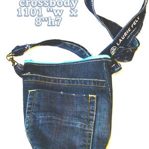 upcycled denim crossbody purse