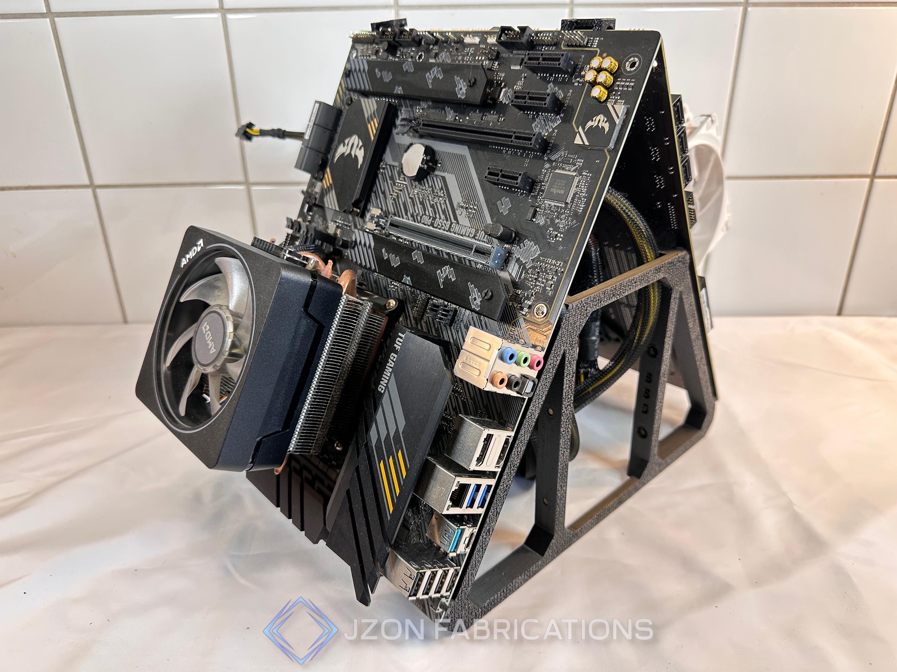 Motherboard Testing Rig Dual-motherboard PC Test Bench — Angled Open‑air Parallel Workstation ...