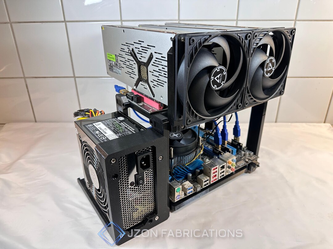 Machine Learning Rigs AI Workbench - 3x Gpus, Matx, Compact Multi Graphics Rig for Machine ...