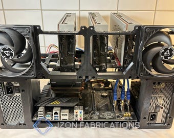 AI Workbench ATX Open Frame - 6x Grafik-GPU Rig für maschinelles Lernen und tiefes Lernen Compute Builds