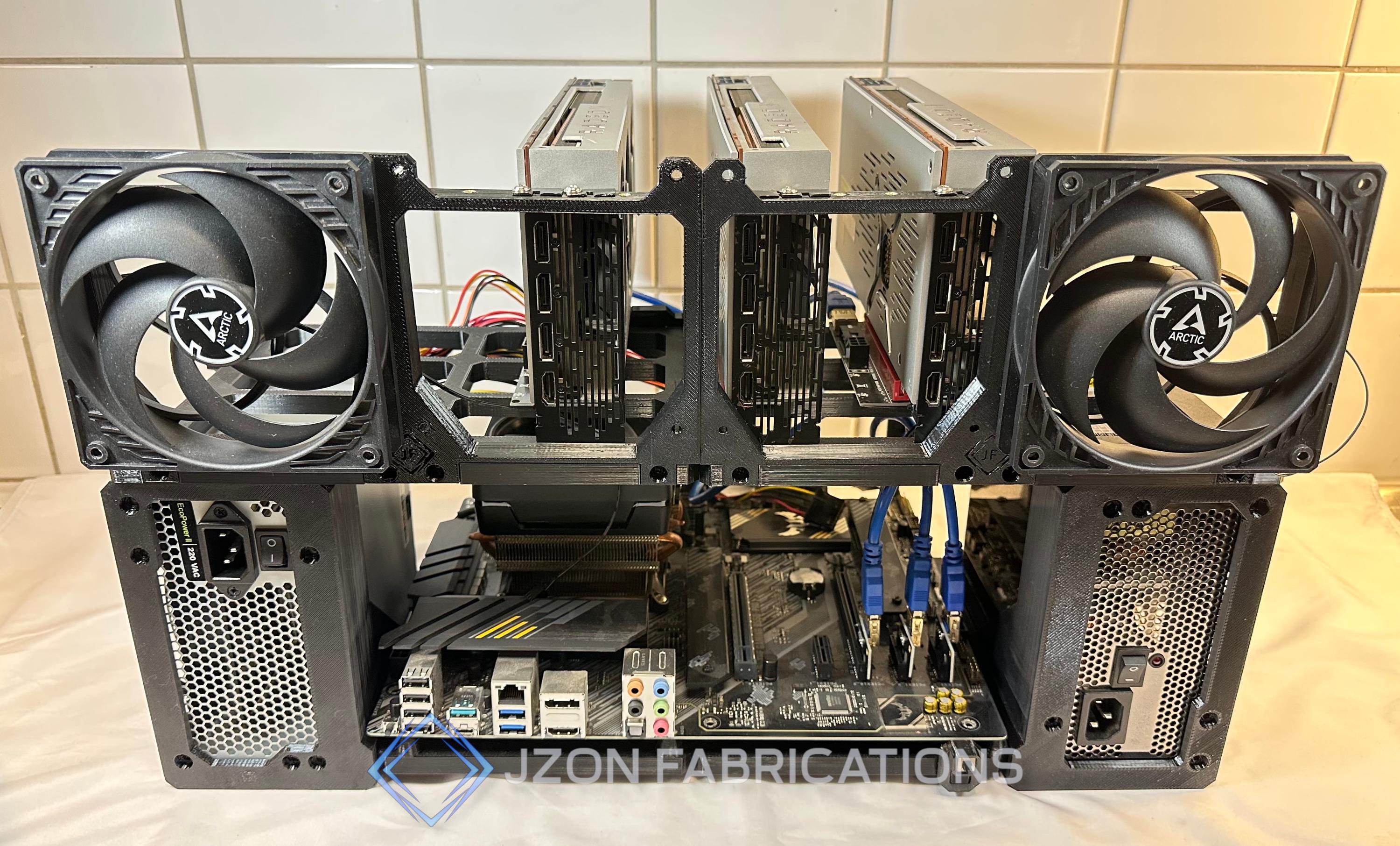 6x Gpu AI Workbench ATX Open Frame - 6x GPU Rig for Machine & Deep Learning ...