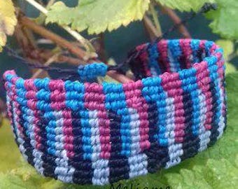 Micro-macramé manchet armband