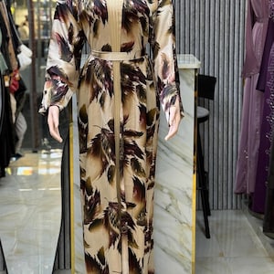 Elegant Abaya for Women - Luxury Dubai Style kaftan - Modest Long Dress with Embroidery -Classy & Flowy Fabric Muslimah, Dubai Abayas