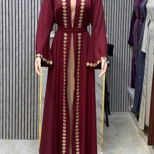 Elegant Abaya for Women - Luxury Dubai Style kaftan - Modest Long Dress with Embroidery -Classy & Flowy Fabric Muslimah, Dubai Abayas