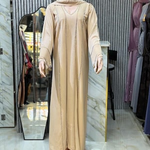 Elegant Abaya for Women - Luxury Dubai Style kaftan - Modest Long Dress with Embroidery -Classy & Flowy Fabric Muslimah, Dubai Abayas