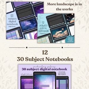 Digital Planner Lifetime Bundle Daily Journal Dated Undated Planners A-Z Notebooks Portrait and Landscape Covers Stickers image 8