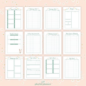 Printable Easter Planner Spring Organizer Holiday Gathering Planner Letter Size A4 image 4