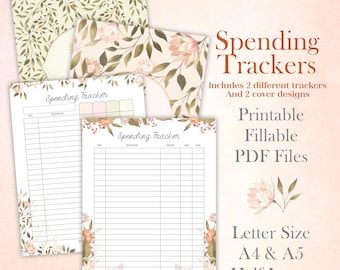 Printable Spending Tracker: Fillable Budget Planner (A4/A5/Letter) (PDF)
