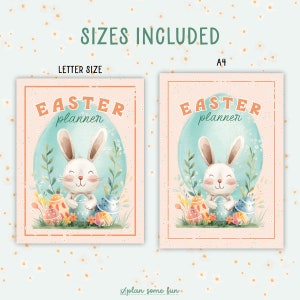 Printable Easter Planner Spring Organizer Holiday Gathering Planner Letter Size A4 image 2