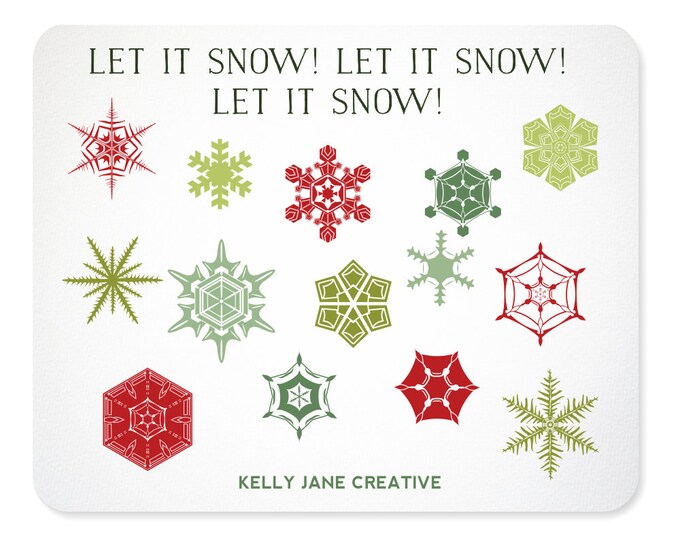 Christmas Snowflake Clipart  - Instant Download Includes PNG and EPS files