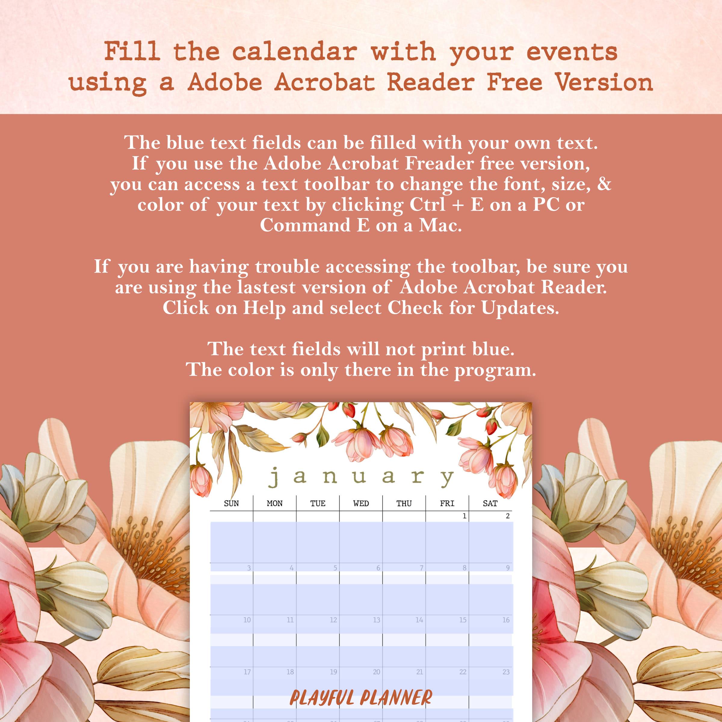2026-2027 Cottagecore Floral Calendar: Printable Fillable PDF (a4 ...