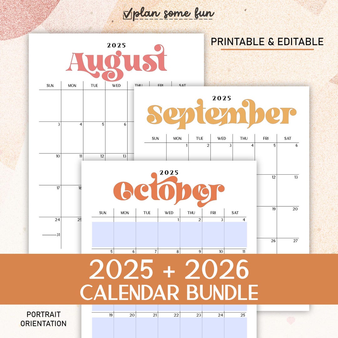 2025 2026 Calendars Printable and Editable Portrait Monthly, Perpetual, & Year at a Glance Calendars for Students, School, and Teachers - Etsy 2025-2026-calendars-printable-and-editable-portrait-monthly-perpetual-year-at-a-glance-calendars-for-students-school-and-teachers-etsy
