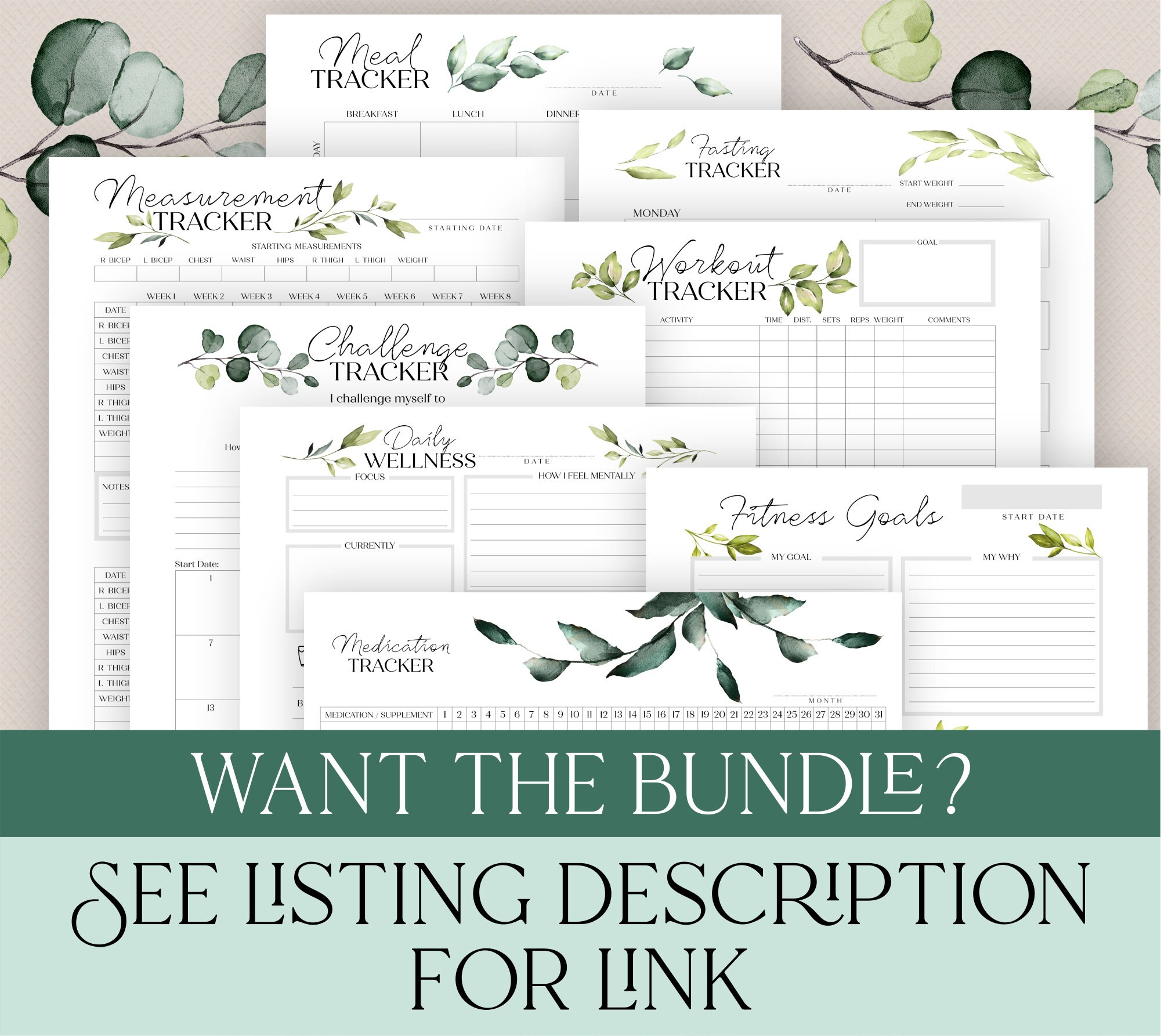 Meal Tracker Printable Planner Insert includes in sizes A5 A4 | Etsy