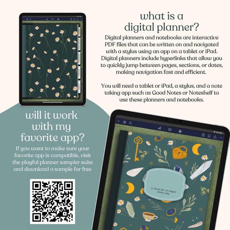 2026 Dark Mode Digital Planner: Goodnotes Sidecar Sticker Notebook (PDF ...