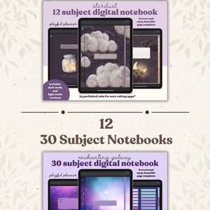 Digital Planner Lifetime Bundle Daily Journal Dated Undated Planners A-Z Notebooks Portrait and Landscape Covers Stickers image 7