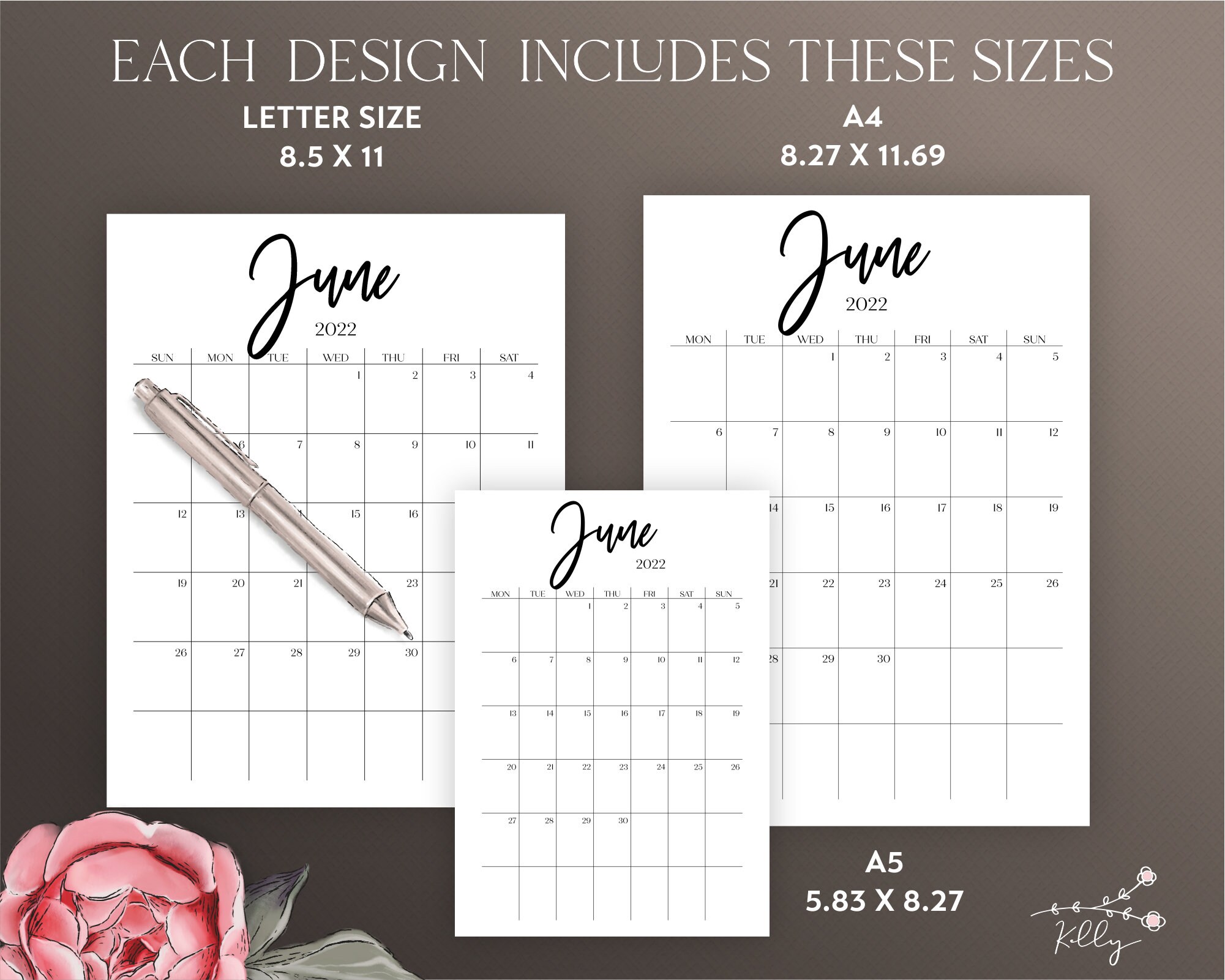Nyu 2023 2024 Calendar 2022 2023 Printable Editable Calendar Bundle Includes | Etsy Ireland