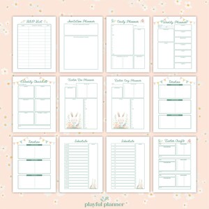 Printable Easter Planner Spring Organizer Holiday Gathering Planner Letter Size A4 image 6