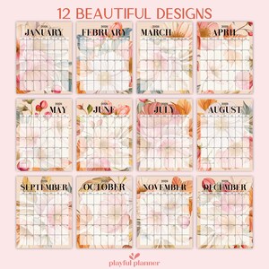 2024 2025 2026 Calendar Bundle Dated and Undated Printable Editable ...
