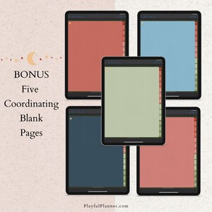 Cuaderno Digital de 12 Materias con Pestañas con Hipervínculos, 14 Diseños de Páginas de Notas, Cuaderno Navideño para Planificar las Fiestas, Modo Oscuro y Páginas Blancas imagen 10