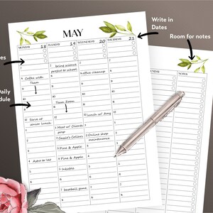 Editable Vertical Weekly Planner Printable | Vertical Layout Timed ...