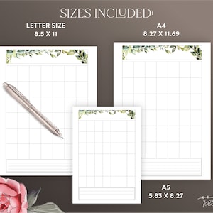 Editable Undated Monthly Calendar Printable Planner Insert in Sizes A4 ...