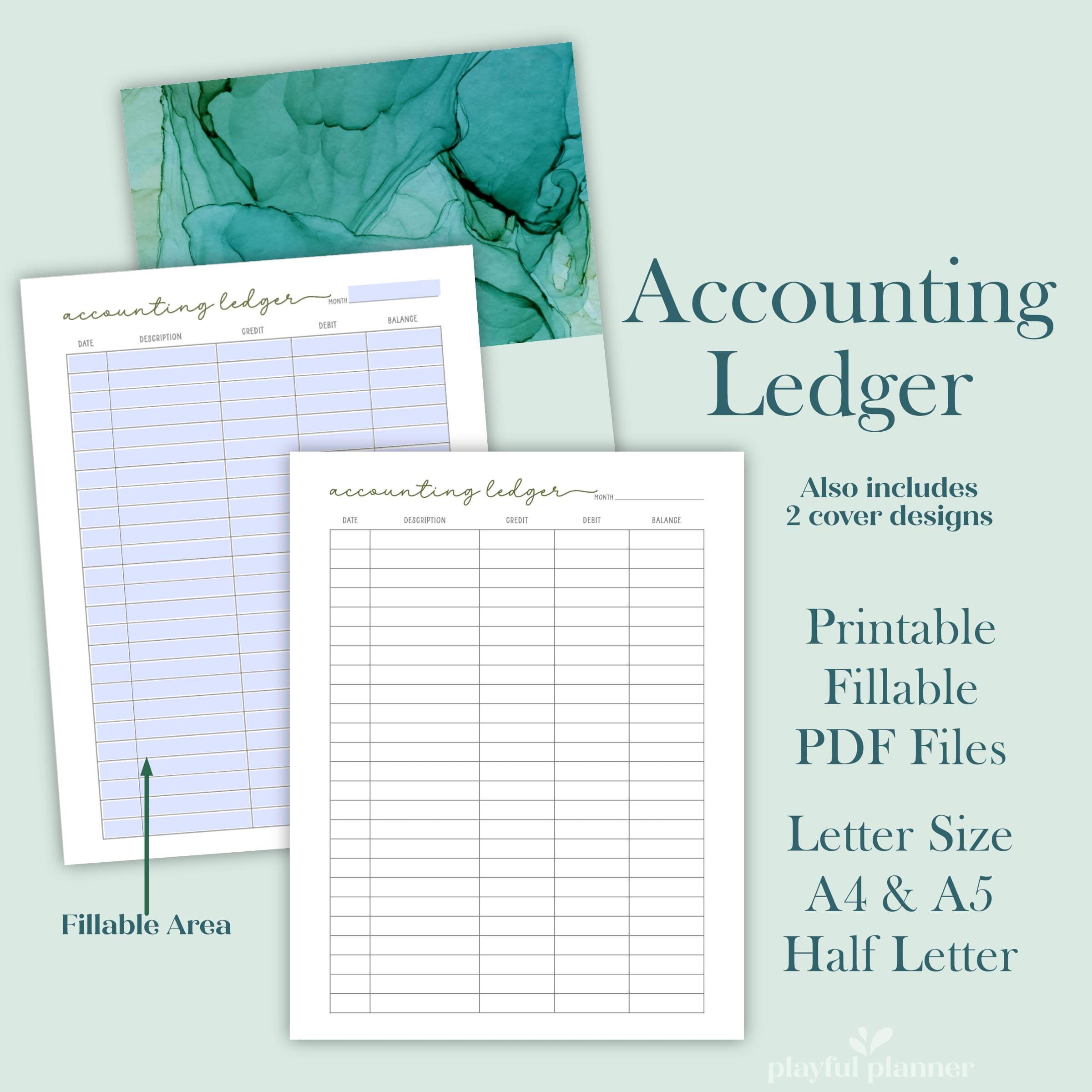 印刷可能な会計元帳：中小企業向け記入可能なPDF（A4/A5/レター） - Etsy 日本