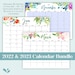 2022 2023 Printable Editable Calendar Bundle includes Monthly Calendars, Perpetual Calendar and Year at a Glance in A5 A4 & Letter Size 