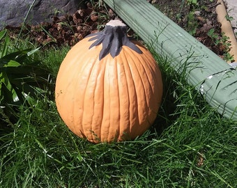 Artificial pumpkin 10 inches tall... Cast from a Real pumpkin... Very real looking... Reg 34.99