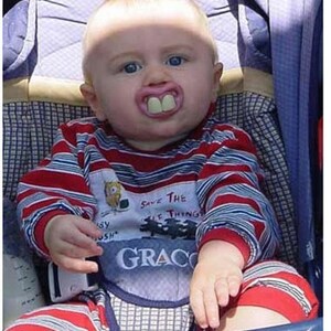 Silly, Buck tooth Baby Pacifier. image 3