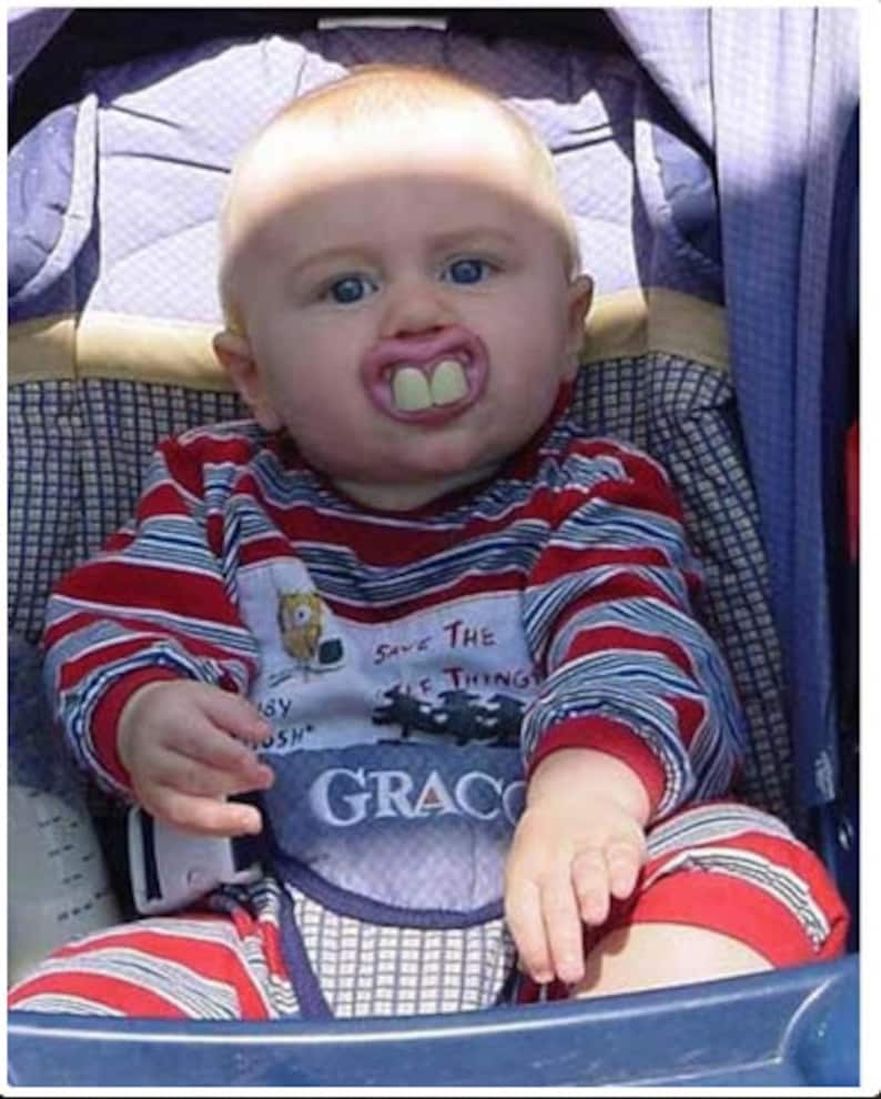 Silly, Buck tooth Baby Pacifier. image 3